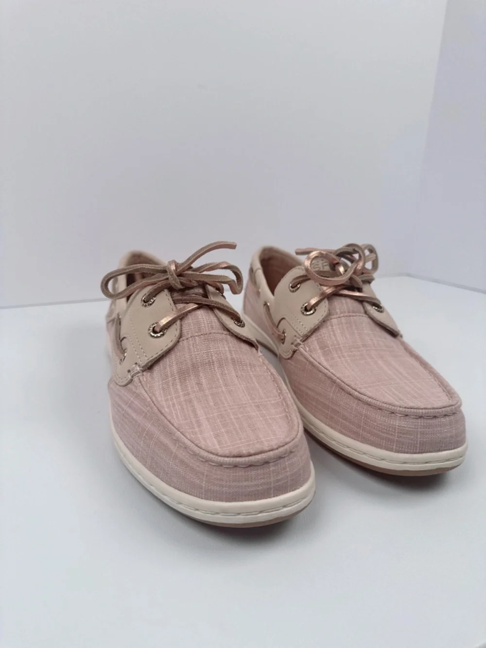 Sperry Songfish Linen Boat Casual Shoe Women's Pink Sparkle Size 7.5 - Picture 3 of 8